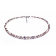 Freshwater Pearl Necklace 4.0-9.0mm Metallic AAA Quality