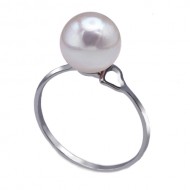 Akoya Pearl Ring 8.0-9.0mm White AAA Quality-Heart Shape