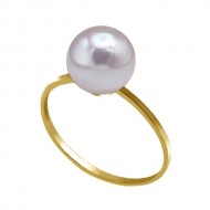 Akoya Pearl Ring 8.0-9.0mm White AAA Quality-Pure and Simple