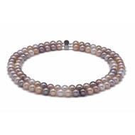 Freshwater Pearl Necklace 7.5-8.5mm Metallic AAA Double Strand
