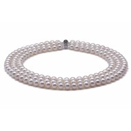Freshwater Pearl Necklace 7.5-8.5mm Triple Strand