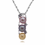 Freshwater Pearl Pendant 8.0-9.0mm Mixed AAA-Bouquet Celeste