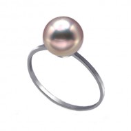 Freshwater Pearl Ring 7.0-9.0mm Metallic AAA-Pure and Simple
