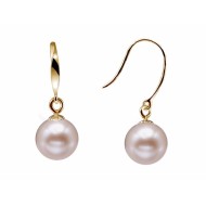 Freshwater Pearl Earrings 8.0-11.0mm White AAA Quality