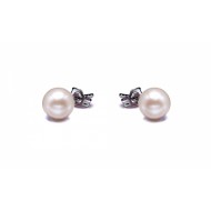 Freshwater Pearl Earrings Stud 8.0-11.0mm White AAA Quality