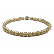 South Sea Pearl Necklace 9.0-11.0mm Golden AAA Quality
