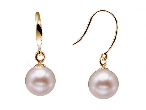 18K Gold Feshwater Pearl Earrings 8.0-11.0mm AAA Quality